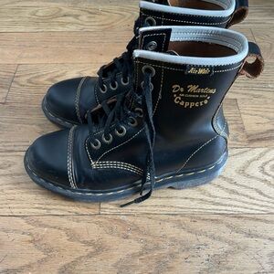 Dr. Martens Black Leather Cappers Boots